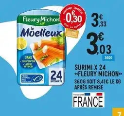 E.Leclerc Fleury michon - surimi x 24 offre