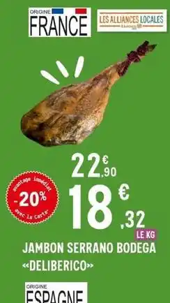 E.Leclerc Jambon serrano bodega offre