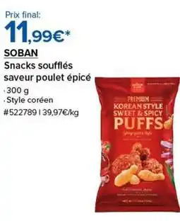 Costco Snacks soufflés saveur poulet épicé offre