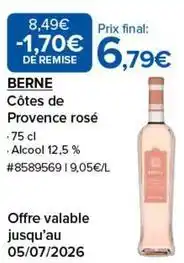 Costco Côtes de provence rosé offre
