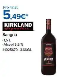 Costco Kirkland - sangria offre