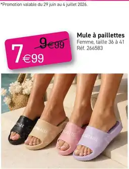 Kandy Mule à paillettes offre