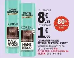 E.Leclerc L'oréal - coloration magic retouch de l'oreal paris offre
