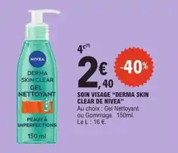 E.Leclerc Nivea - soin visage derma skin clear de offre