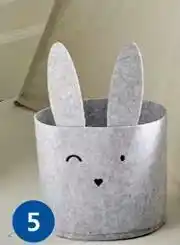 Auchan Panier feutrine lapin offre