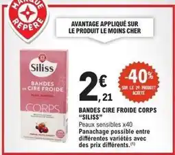 E.Leclerc Bandes cire froide corps offre