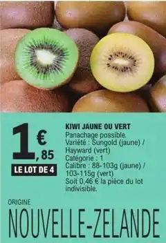 E.Leclerc Hayward - kiwi jaune ou vert offre