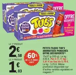 E.Leclerc Yoplait - petits filous tub's aromatisées panachés offre découverte offre