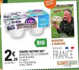 E.Leclerc Nature bio - yaourt offre
