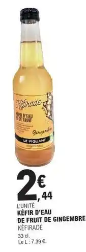E.Leclerc Kefir d'eau de frui de gingembre offre
