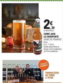 E.Leclerc Cidre jack le charpente offre