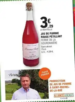 E.Leclerc Jus de pomme rouge pétillant offre