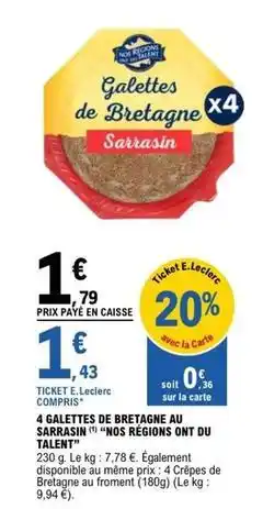 E.Leclerc Ravensburger - 4 galettes de bretagne au sarrasin offre