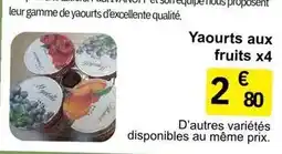 E.Leclerc Yaourts aux fruits x4 offre