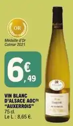 E.Leclerc Vin blanc d'alsace aoc offre