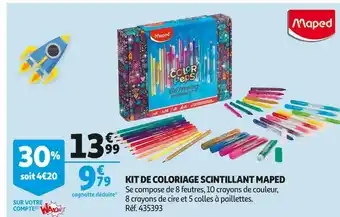Auchan Maped kit de coloriage scintillant offre