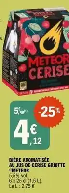 E.Leclerc Meteor - bière aromatisée au jus de cerise griotte offre