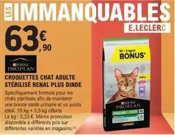 E.Leclerc Jardi E.leclerc - croquettes chat adulte stérilisé renal plus dinde offre