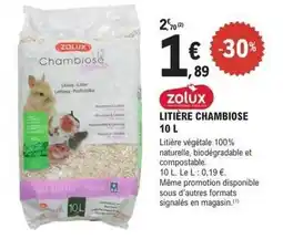 E.Leclerc Jardi Zolux - litière chambiose offre
