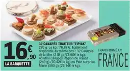 E.Leclerc Express Tipiak - 32 canapés traiteur tipiak offre