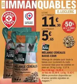 E.Leclerc Jardi Amis - mélange céréales basse-cour offre