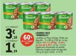 E.Leclerc Express Bonduelle - légumes secs offre
