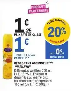 E.Leclerc Express E.leclerc - déodorant atomiseur offre