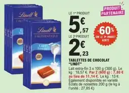 E.Leclerc Express Lindt - tablettes de chocolat offre