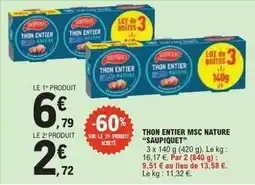 E.Leclerc Express Saupiquet - thon entier msc nature offre