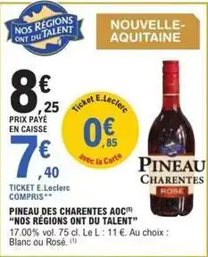 E.Leclerc Express E.leclerc - pineau des charentes aoc offre