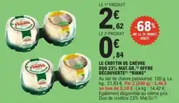 E.Leclerc Express Rians - le crottin de chèvre duo 23% mat. gr. offre découverte offre