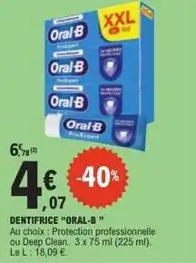 E.Leclerc Express Oral-b - dentifrice offre
