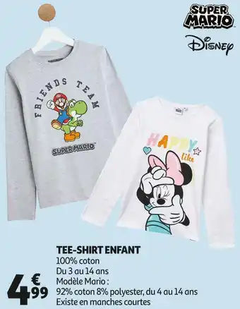 Auchan Super mario tee-shirt enfant offre