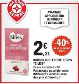 E.Leclerc Express Bandes cire froide corps offre