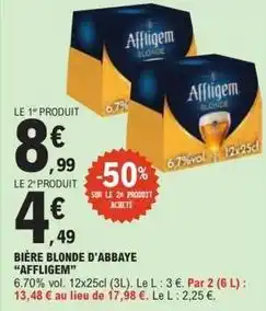 E.Leclerc Express Affligem - bière blonde d'abbaye offre