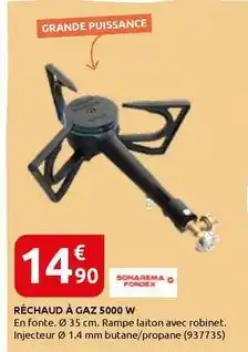 Rural Master Réchaud à gaz 5000 w offre
