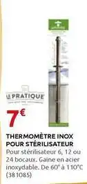 Rural Master Thermomètre inox pour stérilisateur offre