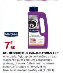 Rural Master Starwax - gel déboucheur canalisations 1 l offre
