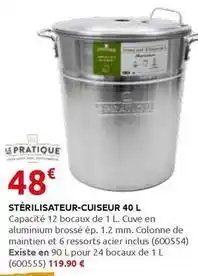 Rural Master Stérilisateur-cuiseur 40 l offre