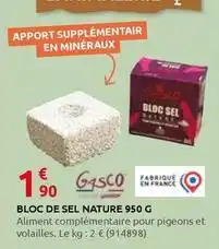 Rural Master Gasco - bloc de sel nature offre