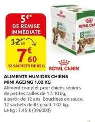 Rural Master Royal canin - aliments humides chiens mini ageing offre