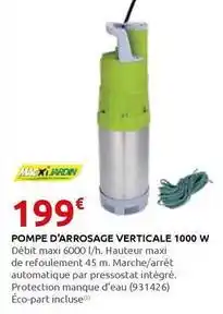 Rural Master Pompe d'arrosage verticale 1000 w offre
