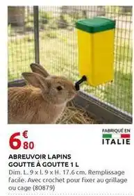 Rural Master Dim - abreuvoir lapins goutte à goutte 1 l offre