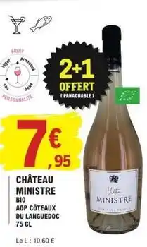 E.Leclerc Mythique languedoc - château ministre bio aop offre