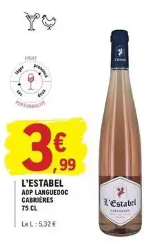 E.Leclerc L'estabel - aop languedoc cabrières offre