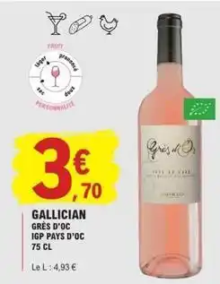 E.Leclerc Gallician - gres d'oc igp pays d'oc offre