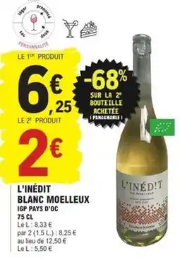 E.Leclerc Blanc moelleux igp pays d'oc offre