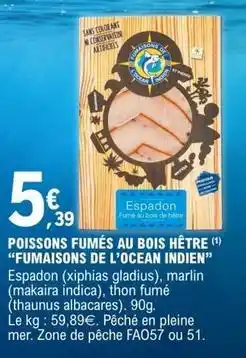 E.Leclerc Poissons fumés au bois hêtre offre