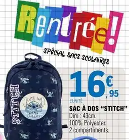 E.Leclerc Stitch - sac a dos spitch offre