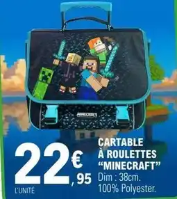 E.Leclerc Dim - cartable à roulettes offre